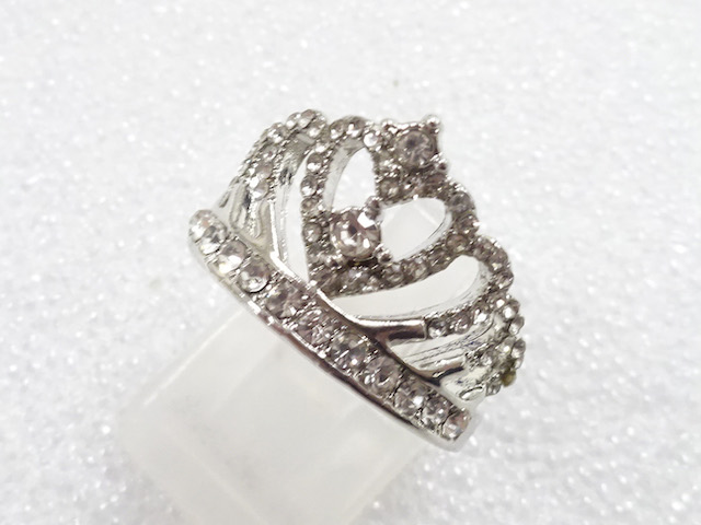 JAPANESE KIMONO / ANTIQUE CRYSTAL RING (SIZE 13)